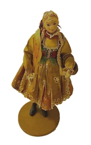 Krakau Polen Frau Stoffpuppe 40er Jahre Handarbeit Cepelia Vintage Volkskunst Souvenir - Bild 1 von 9