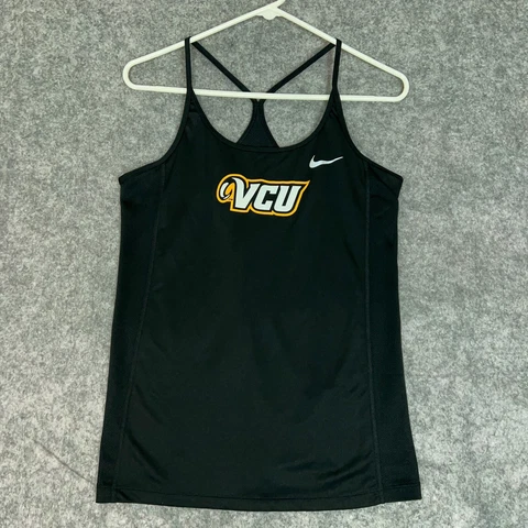 VCU Rams Womens Shirt Medium Black Nike Tank Top NCAA Athletics Dri Fit Sports Cover