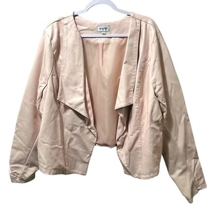 Avenue Motorradjacke Damen rosa vorne offen, Übergröße 26 / 28, Kunstleder - Bild 1 von 6