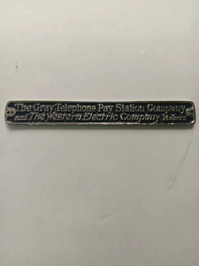 3 slot payphone Original 50A lower housing tag Gray / Western Electric - Picture 1 of 3