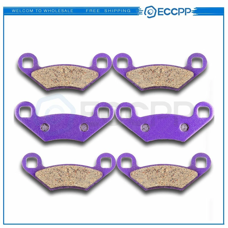 3 pares de pastillas de freno F y R para Polaris Sportsman X2 550 2010-2013 fibra de carbono Foto 1 de 4