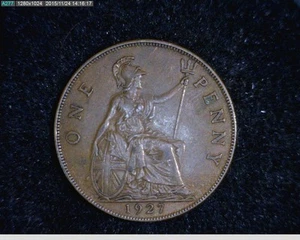 1927 Georgivs V Penny 1c centavo antiguo (61s136) - Imagen 1 de 2