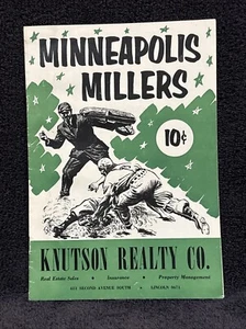 RARE 1955 Minneapolis Millers vs. New York Giants Exhibition Gm Prog Willie Mays - Picture 1 of 7