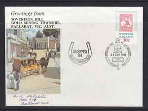 SOUVENIR COVER: 1984 AUSIPEX GREETINGS FROM SOVEREIN HILL COVER.. - Picture 1 of 1