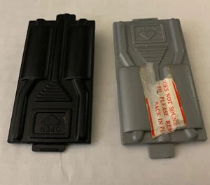 1989 BUDDY L Electronic Vehicle BATTERY COVER Lot 2 Gray Black Police Car Truck - Picture 1 of 7
