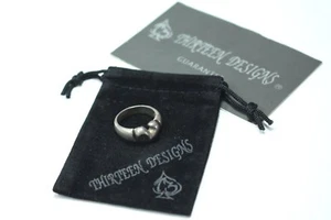 LR-2 100% AUTH THIRTEEN DESIGNS SAMLL TWIST HEART SILVER RING JAPAN US 7 /JP 14 - Picture 1 of 10