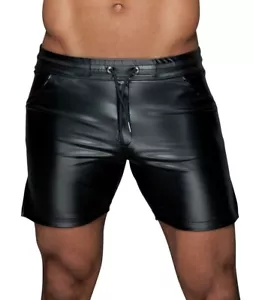 NOIR HANDMADE Wetlook Shorts Herren Gay Pride Fetish wear Schwarz CLUBWEAR - Bild 1 von 5