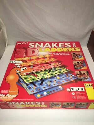 Rare Giant 3D Snakes And Ladders Tiered Board Game 2-6 Players 4 Years+ Complete - Image 1 of 4