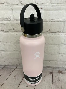 Hydro Flask Wide Mouth Vacuum Insulated Steel Tumbler 24oz Straw Lid Handle Pink - Picture 1 of 13