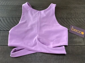 Becco Womens XS Purple Sports Bra Athleisure Yoga Cropped Top - Picture 1 of 10