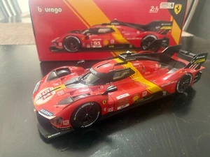 1/18 BURAGO 2023 FERRARI 499P 3.0L TURBO V6 TEAM FERRARI AF CORSE N 51 WINNER - Picture 1 of 6