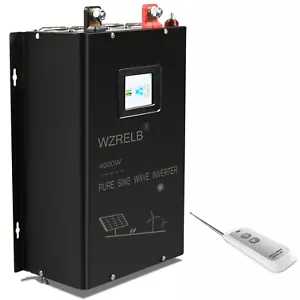 4000W Pure Sine Wave Inverter Split Phase 24V to 120V 240V Solar Motor Remote - Picture 1 of 9