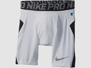 $95 Nike Kids Boy's White Stretch Dri-Fit Moisture-Wicking Compression Shorts S - Picture 1 of 2
