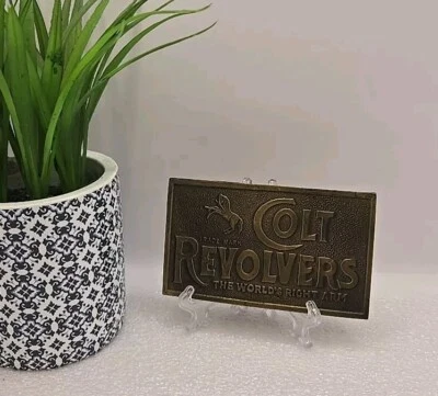 Colt Revolvers Belt Buckle "The World's Right Arm" Lewis Belt Buckles of Chicago - Image 1 of 4