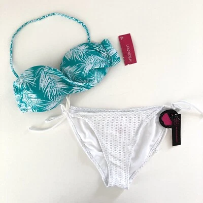 TRAJE DE BAÑO DE 2 PIEZAS SIN LÍMITES PARA NIÑAS JUNIORS PEQUEÑO 3 5 VERDE BLANCO Foto 1 de 4