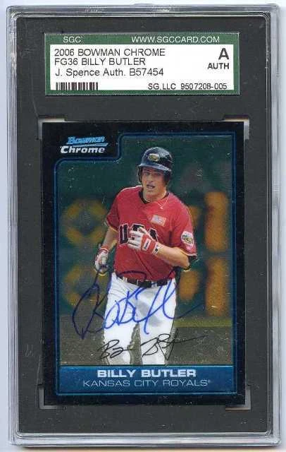 Billy Butler 2006 Bowman Chrome #FG36 autografado assinado JSA Slabbed Royals CFS - Imagem 1 de 1