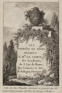 H. ROBERT (1733-1808), Ansichten von Rom, um 1765, Rad. Klassizismus Landschaft - Bild 1 von 11