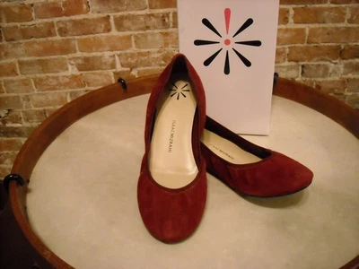 Isaac Mizrahi Debbie Rojo Gamuza Ballet Pisos NUEVO Foto 1 de 3