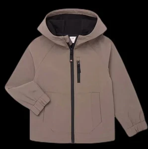 OZARK TRAIL Hooded Softshell Taupe Jacket BOYS SIZE XL 14-16 Water-Resistant NEW - Picture 1 of 7