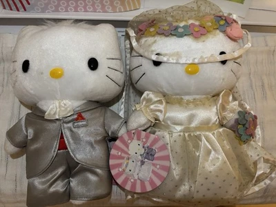 Sanrio Hello Kitty McDonald's Sweetheart Wedding Bride & Groom 2000 Stuff Toy  - Image 1 of 2