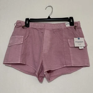 Arizona Jean Co Lilac Rose Pocket Cotton Boyfriend Shorts Size Small 2.5" Inseam - Picture 1 of 2