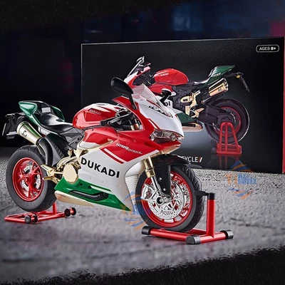 Bicicleta modelo fundido a presión Ducati 1299S 1:9 con humo, sonido y llave de arranque - Coleccionable Foto 1 de 4