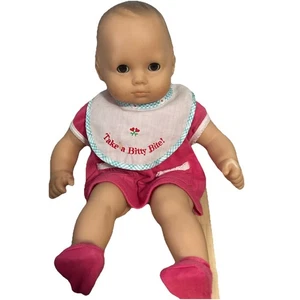 American Girl Bitty Baby Girl cabello castaño ojos marrones c41 - Imagen 1 de 10