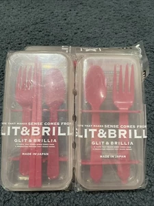 Glit&brillia SCHOOL LUNCH SPOON CHOPSTIC SET CASE, New, Made In Japan, 2 Pack - Bild 1 von 7