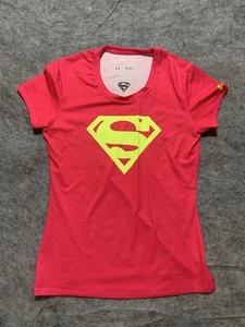 Under Armour womens Superwoman Shirt Sz M Athletic Fitted Heat Gear Dc Comic 780 - Picture 1 of 15