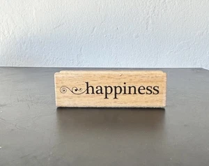 Studio G Happiness Wood Mounted Rubber Stamp By Janet Dunn - Picture 1 of 6