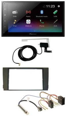 Pioneer DAB MP3 Bluetooth 2DIN USB Autoradio für Audi A6 C5 2001-2005 ISO - Bild 1 von 4
