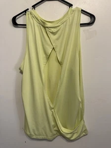 FABLETICS BLAKE OPEN BACK Athletic Yoga Gym TANK LEMON CREME SIZE L/XL - Picture 1 of 3