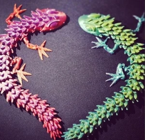 Flexi Juguete Lagarto con Bebé, Impreso en 3D - Imagen 1 de 2