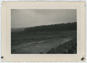 Orig. Foto Westwall Höckerlinie Panzersperren am Grenze Frankreich 1940 - Bild 1 von 1