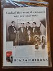 1931 Original RCA Radiotrons (Tubes) Ad. + Alexander Hamilton Institute on Back