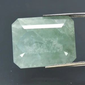 💎 Groß! 23,51ct Achteck natürlicher grünlich blauer Aquamarin - unbeheizter Afrika Edelstein - Bild 1 von 4