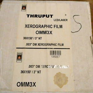 Thruput Pellicola Xerografica OMM3X 36"x150' Rotolo .003" DM Nazionale Azon - Foto 1 di 4