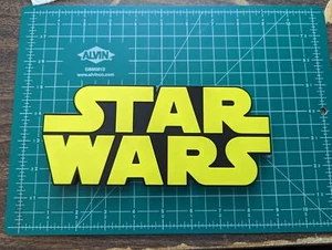 Star Wars Logo 3D Druck Regal Volltext Display Ständer Wand Logo Schild - Bild 1 von 4