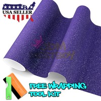 12"x60" Purple Frosted Matte Glitter Sparkle Sticker Decal Sheet Car Vinyl Wrap