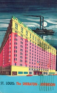 Vintage Postcard 1964 View of The Sheraton Jefferson Hotel St. Louis Missouri MO - Picture 1 of 2