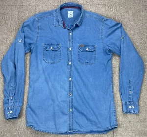 Lee Cooper Vintage Herren Jeanshemd mit Knopfleiste Langarm Größe XL - Bild 1 von 11