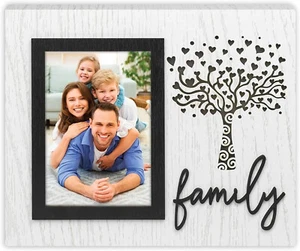 Cornice bianca Verticale Famiglia Family Casa Home con foto 10x15 regaliclick - Foto 1 di 2