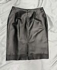 Wilsons Pelle Studio Black Genuine Leather Pencil Skirt Women's Size 10 Skirt