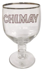 Chimay Peres Trappistes Chalice Glasses With Thicker Silver Rim 33cl./11.2 oz. - Picture 1 of 1