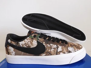 NIKE BLAZER LOW PRO GT PREMIUM "REALTREE" BLACK-BLACK SZ 10.5 [DO9398-001] - Picture 1 of 5