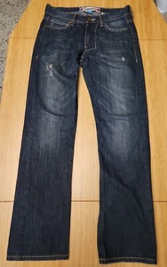 Monarchy Premium Denim Mens Distressed Blue Jeans Size 32x34 - Picture 1 of 9