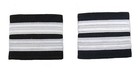 Pilot Captain, Silver Strips Epaulettes, Airline, Cabin Crew 2 Bars R1737-02