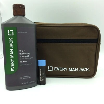 Juego de 3 piezas Champú Acondicionador Bálsamo Labial Espesante Árbol de Té Every Man Jack 2 en 1 Foto 1 de 4