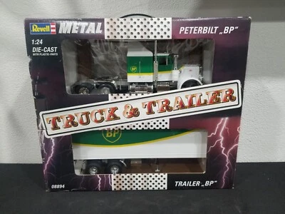 RARE! NEW PETERBILT BP TRUCK & TRAILER REVELL DIECAST METAL 1:24 SCALE LARGE SET - Image 1 of 4