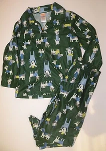 GYMBOREE SLEEPWEAR GREEN w/ DOGS A/O FLEECE 2-PC SET PAJAMAS 18 24 2T 4 NWT - Picture 1 of 1